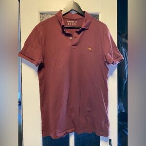 Abercrombie and Fitch polo size medium burgundy colour